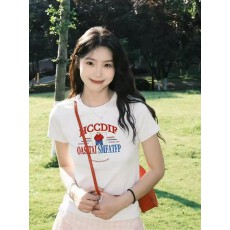 批发1*1纯棉 常规款 正肩短袖 高弹力新款夏季修身显瘦洋气上衣