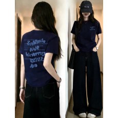 批发1*1纯棉 常规款 正肩短袖 高弹力新款夏季修身显瘦洋气上衣