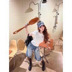 批发1*1纯棉 常规款 正肩短袖 高弹力新款夏季修身显瘦洋气上衣