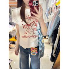 批发1*1纯棉 常规款 正肩短袖 高弹力新款夏季修身显瘦洋气上衣