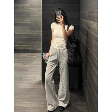 批发1*1纯棉 常规款 正肩短袖 高弹力新款夏季修身显瘦洋气上衣