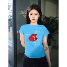 批发1*1纯棉 常规款 正肩短袖 高弹力新款夏季修身显瘦洋气上衣