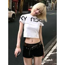 1*1纯棉 高弹力新款夏季修身显瘦洋气上衣