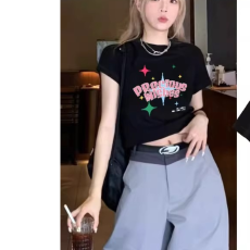 批发1*1纯棉 高弹力新款夏季修身显瘦洋气上衣