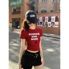 批发1*1纯棉 高弹力新款夏季修身显瘦洋气上衣