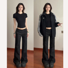 1*1纯棉 高弹力新款夏季修身显瘦洋气上衣