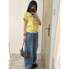 批发1*1纯棉 常规款 正肩短袖 高弹力新款夏季修身显瘦洋气上衣