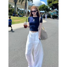 批发1*1纯棉 高弹力新款夏季修身显瘦洋气上衣