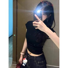 批发1*1纯棉 高弹力新款夏季修身显瘦洋气上衣