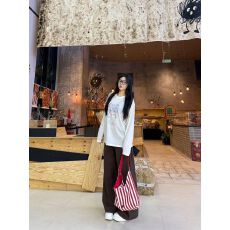 批发防晒罩衫女印花慵懒风上衣微透长袖斜肩防晒罩衫