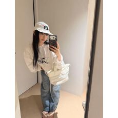 批发防晒罩衫女印花慵懒风上衣微透长袖斜肩防晒罩衫