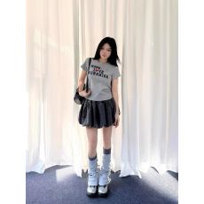 批发1*1纯棉 波点常规款 正肩短袖 高弹力新款夏季修身显瘦洋气上衣