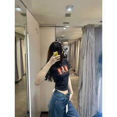 批发1*1纯棉 常规款 正肩短袖 高弹力新款夏季修身显瘦洋气上衣