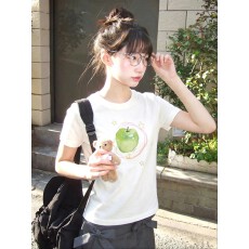 批发1*1纯棉 常规款 正肩短袖 高弹力新款夏季修身显瘦洋气上衣
