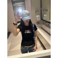 批发1*1纯棉 常规款 正肩短袖 高弹力新款夏季修身显瘦洋气上衣
