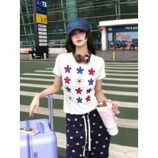 批发1*1纯棉 常规款 正肩短袖 高弹力新款夏季修身显瘦洋气上衣