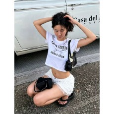 批发1*1纯棉 高弹力新款夏季修身显瘦洋气上衣