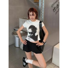 批发1*1纯棉 高弹力新款夏季修身显瘦洋气上衣