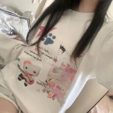 纯棉复合卫衣 宽松慵懒风chic圆领卫衣