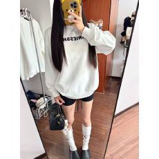 批发纯棉复合卫衣 宽松慵懒风chic圆领卫衣