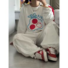 批发纯棉复合卫衣 宽松慵懒风chic圆领卫衣