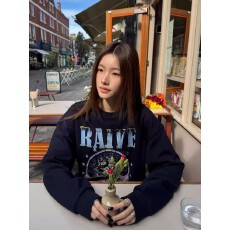 批发纯棉复合卫衣 宽松慵懒风chic圆领卫衣