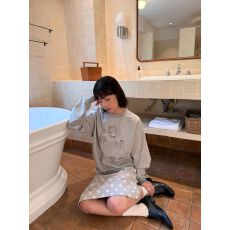 批发纯棉复合卫衣 宽松慵懒风chic圆领卫衣