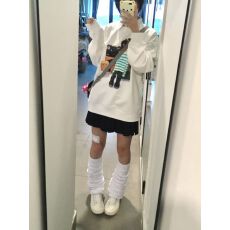批发纯棉复合卫衣 宽松慵懒风chic圆领卫衣