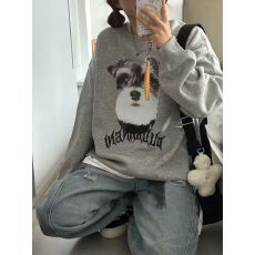 批发纯棉复合卫衣 宽松慵懒风chic圆领卫衣