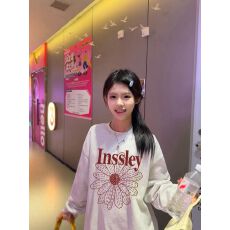 批发纯棉复合卫衣 宽松慵懒风chic圆领卫衣