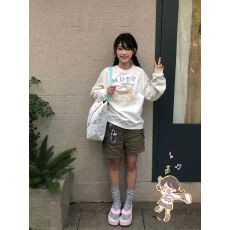 批发纯棉复合卫衣 宽松慵懒风chic圆领卫衣