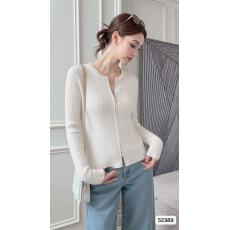 批发双拉链麻花纯色针织开衫女春季新款圆领长袖减龄毛衣外套百搭上衣