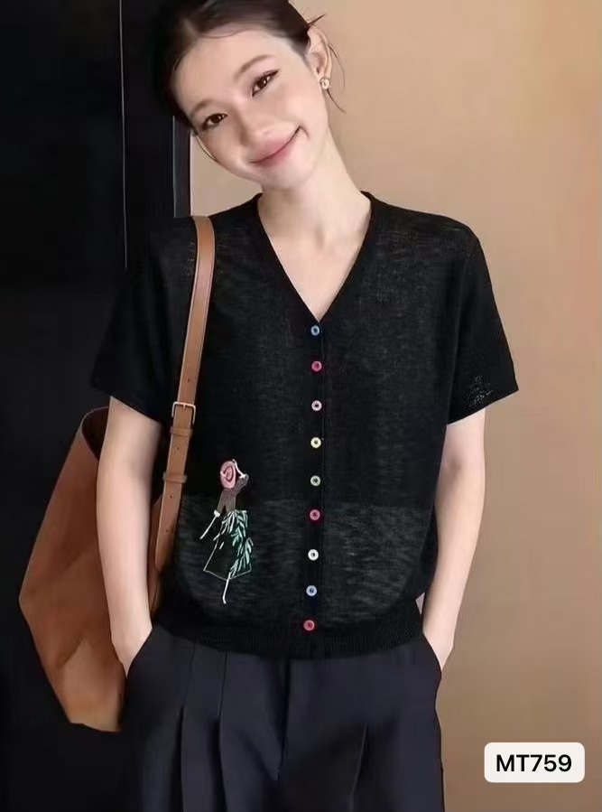 2026 년 여름 새로운 한국 스타일 섹션 대나무 마디 마 자외선 차단 에어컨 셔츠 반팔 니트 오픈 가디건 얇은 스타일 여성 짧은 외부 가져 가라.