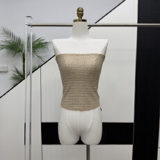 批发XUAN璇璇ins纯欲风重工闪钻修身<b class='q'>针织</b>抹胸背心女打底内搭抹胸上衣
