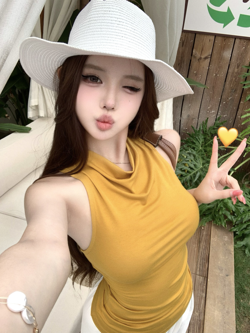 실사 정가 작은 말 자수 백리스 티셔츠 여성 라이 경기 그리고 주간 실크 흔들다 칼라 조끼 느긋한 맨위