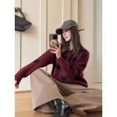 批发2025秋冬<b class='q'>新款</b>假两件牛仔领可拆卸针织<b class='q'>毛衣</b>女大码宽松百搭