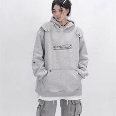 批发连帽<b class='q'>卫衣</b><b class='q'>男士</b>春秋季美式复古重磅设计感小众痞帅宽松休闲帽衫外套