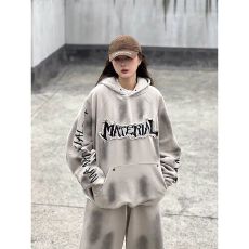 批发做旧卫衣男连帽秋季美式复古扎染<b class='q'>外套</b>青少年炸街痞帅上衣