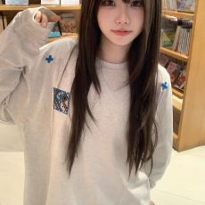 批发美式国潮刺绣圆领卫衣男春秋季2025新款宽松休闲套头外套