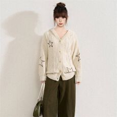 批发韩系软糯连帽毛衣外套女秋冬2025新款高级感宽松休闲针织<b class='q'>开衫</b>上衣