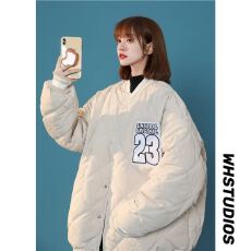 批发新款棉服男冬季加厚<b class='q'>棉衣</b>棒球服外套菱形棉袄百搭情侣宽松美式