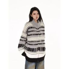 批发慵懒风毛衣女秋冬宽松中长款套头半高领针织衫时尚百搭<b class='q'>打底裙</b>外套