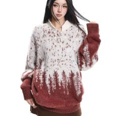 批发2025秋冬季新款针织<b class='q'>衫</b>毛衣女韩系高级<b class='q'>镂空</b>慵懒风百搭日常通勤穿搭