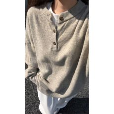 批发<b class='q'>北极</b><b class='q'>绒</b>长袖上衣针织打底衫男女纯色宽松秋冬圆领保暖毛衣