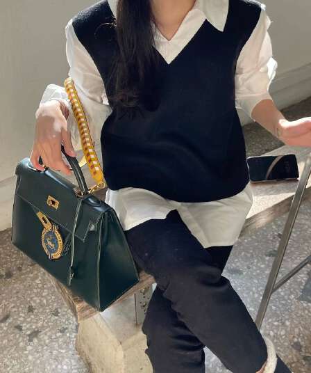 도시 출퇴근 배색 긴팔 셔츠 루즈핏 셔츠 chic Chic 작은 대중 디자인 맨위