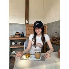 批发有货.红人馆短袖<b class='q'>t</b><b class='q'>恤</b>女新款夏季穿搭炸街独特漂亮气质灰色修身上衣