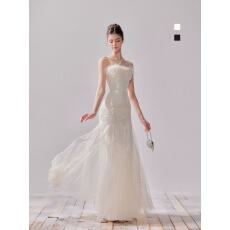 批发【珠月落星河】亮片网纱鱼尾连衣裙晨袍轻礼服晚宴裙