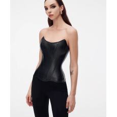 批发暗黑机能皮质拉链鱼骨胸衣PerfectCorsetNY