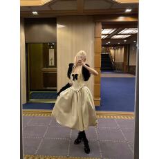 批发’蝴蝶结抹胸<b class='q'>礼服</b>裙收腰长款<b class='q'>连衣裙</b>