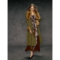 批发欲望街区系列环保皮草领双排扣收腰高羊毛立体大衣冬季